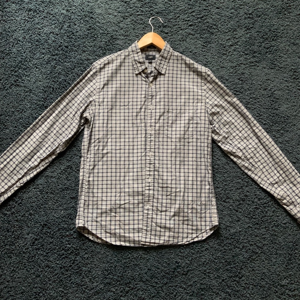 J.Crew - Button down - Size M - Grey, Blue - 100% Cotton